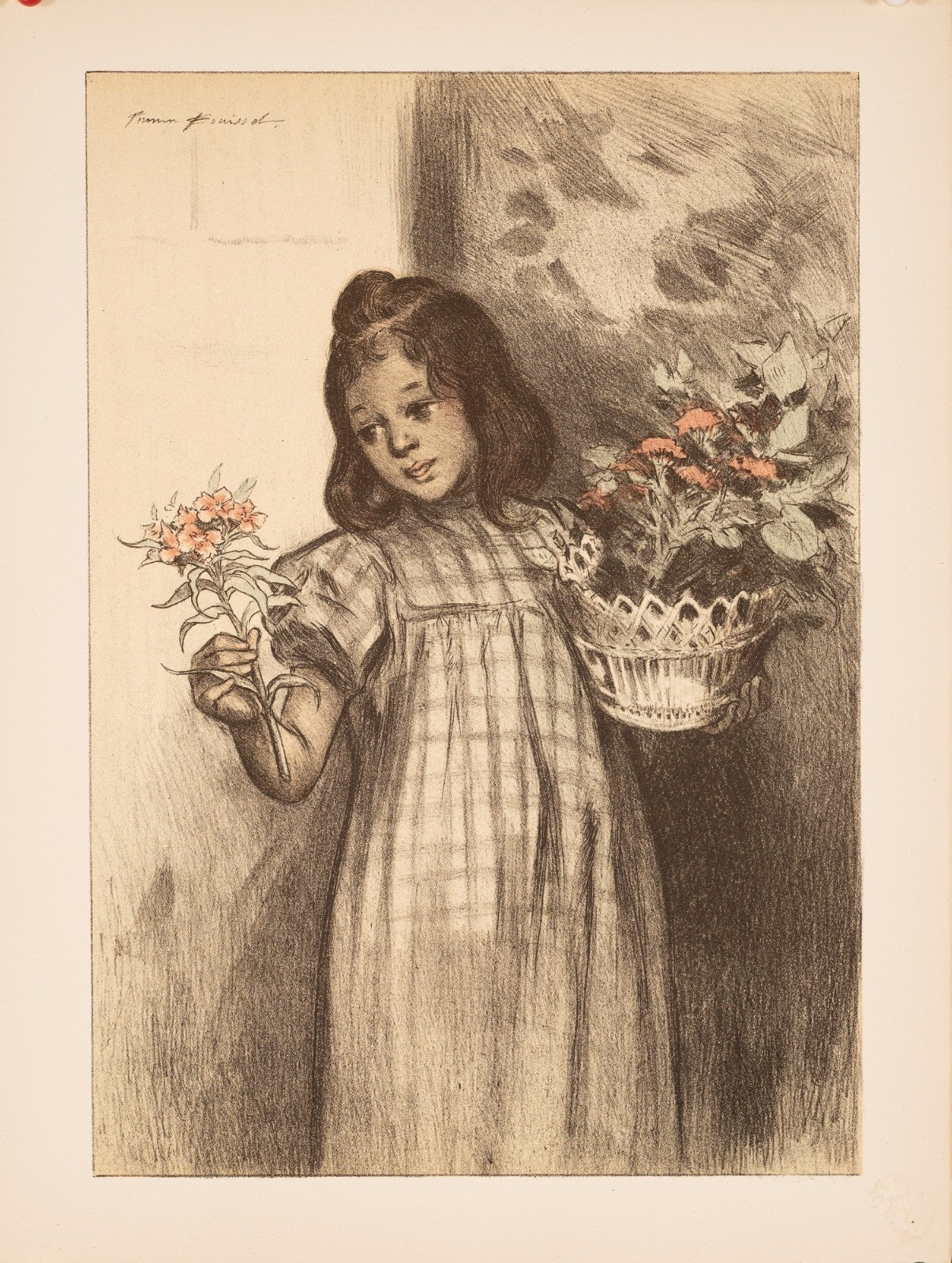 1899 Bouisset Bouquetiere Lestampe Moderne Original Lithograph Excellent