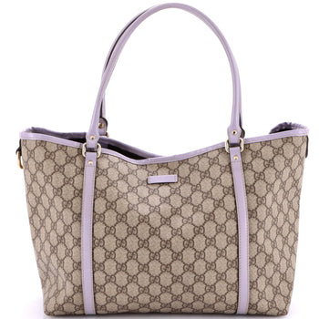 Gucci Joy Tote Gg Coated Canvas With Leather Medium