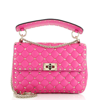 Valentino Garavani Rockstud Spike Flap Bag Quilted Leather Medium