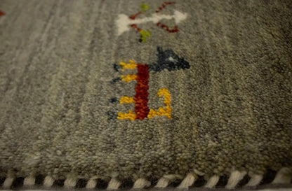 Handmade Tribal Oriental Area Rug Brownish Gray