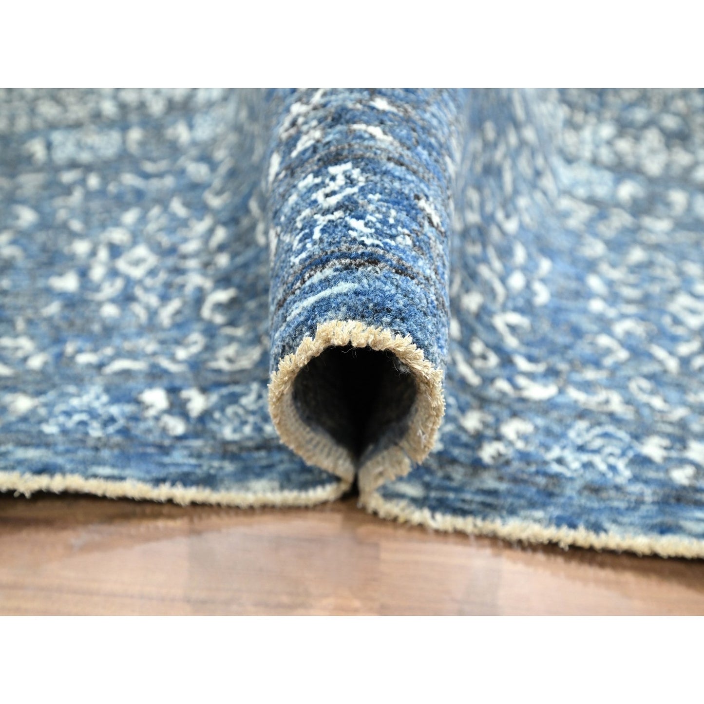 8'X10'4" Blue Mamluk Design 14Th Century Influence Hand Knotted Wool Rug