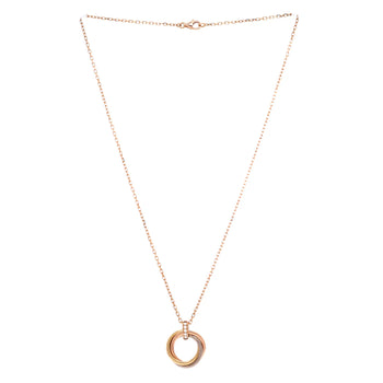 Cartier Trinity Pendant Necklace 18K Tricolor Gold And Diamonds