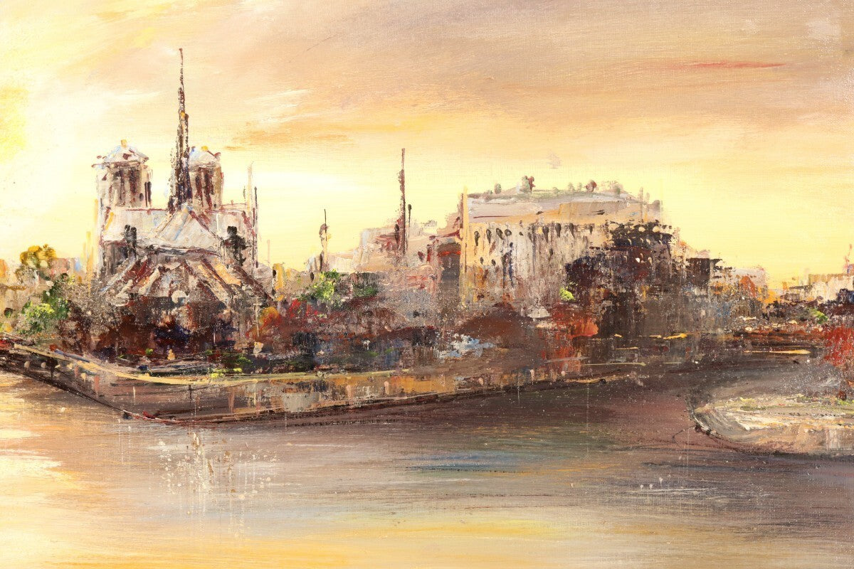 Tepo "Notre Dame De Paris" Original Oil Painting On Canvas P15 6550Cm Signed