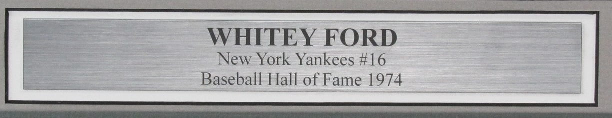 Whitey Ford Hof Autographed/Signed 8X10 Photo New York Yankees Framed Jsa 198134