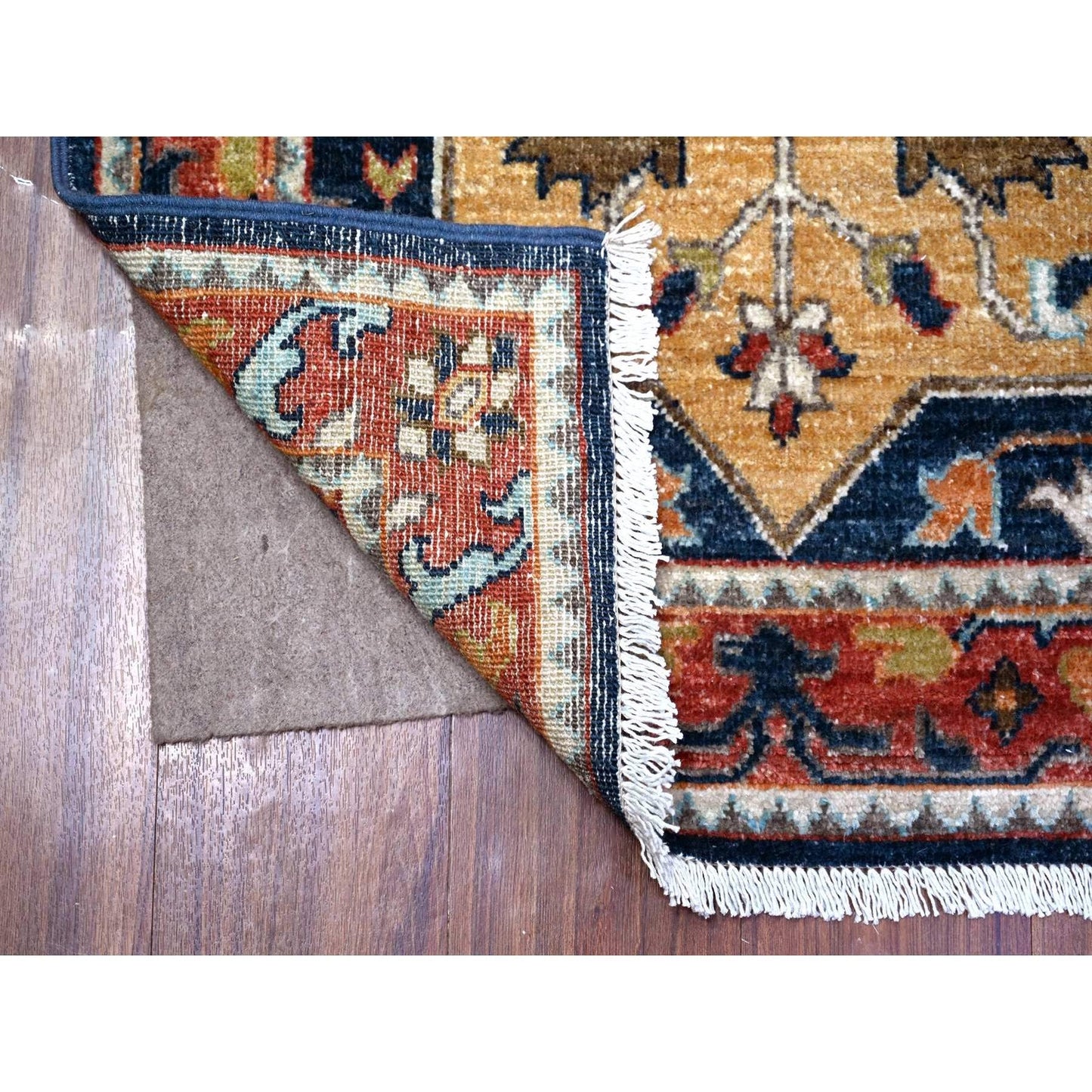 2'7"X9'8" Blue Fine Aryana Caucasian Ashtafa Hand Knotted Oriental Rug
