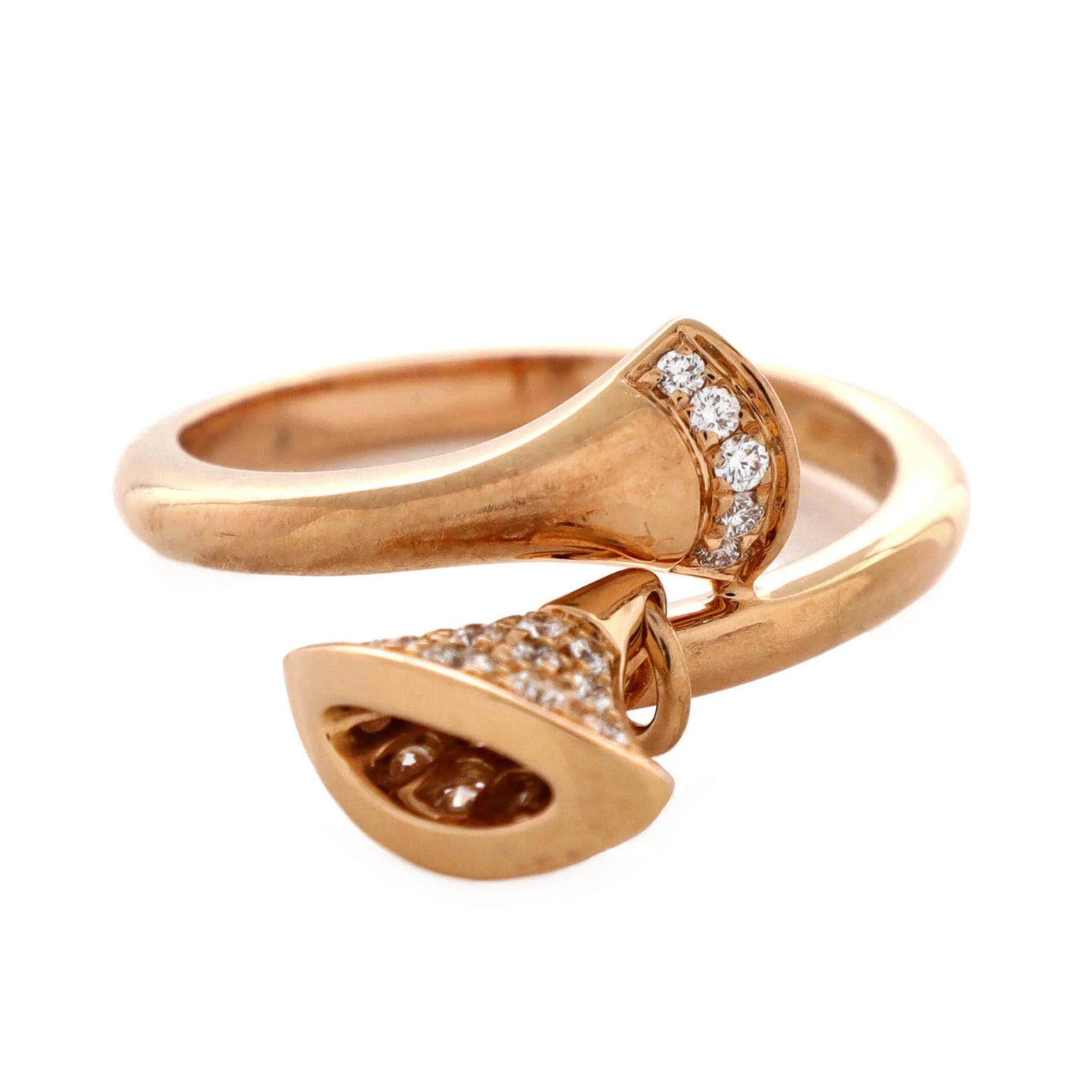 Bvlgari Divas' Dream Charm Ring 18K Rose Gold With Diamonds