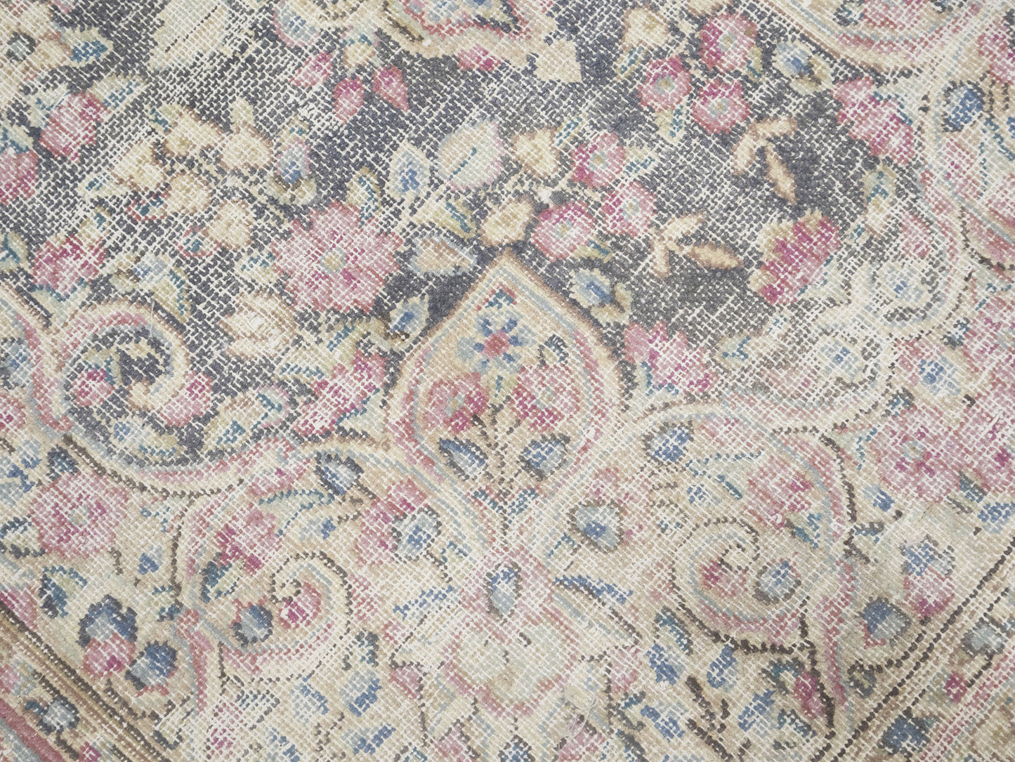 Vintage Antique Distressed Oriental Rug Brown