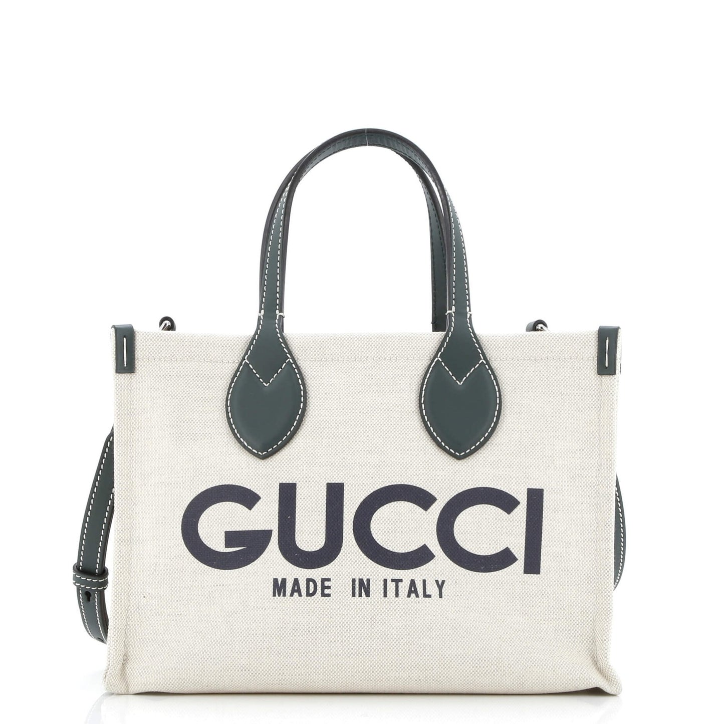 Gucci Logo Shopper Tote Printed Canvas Small