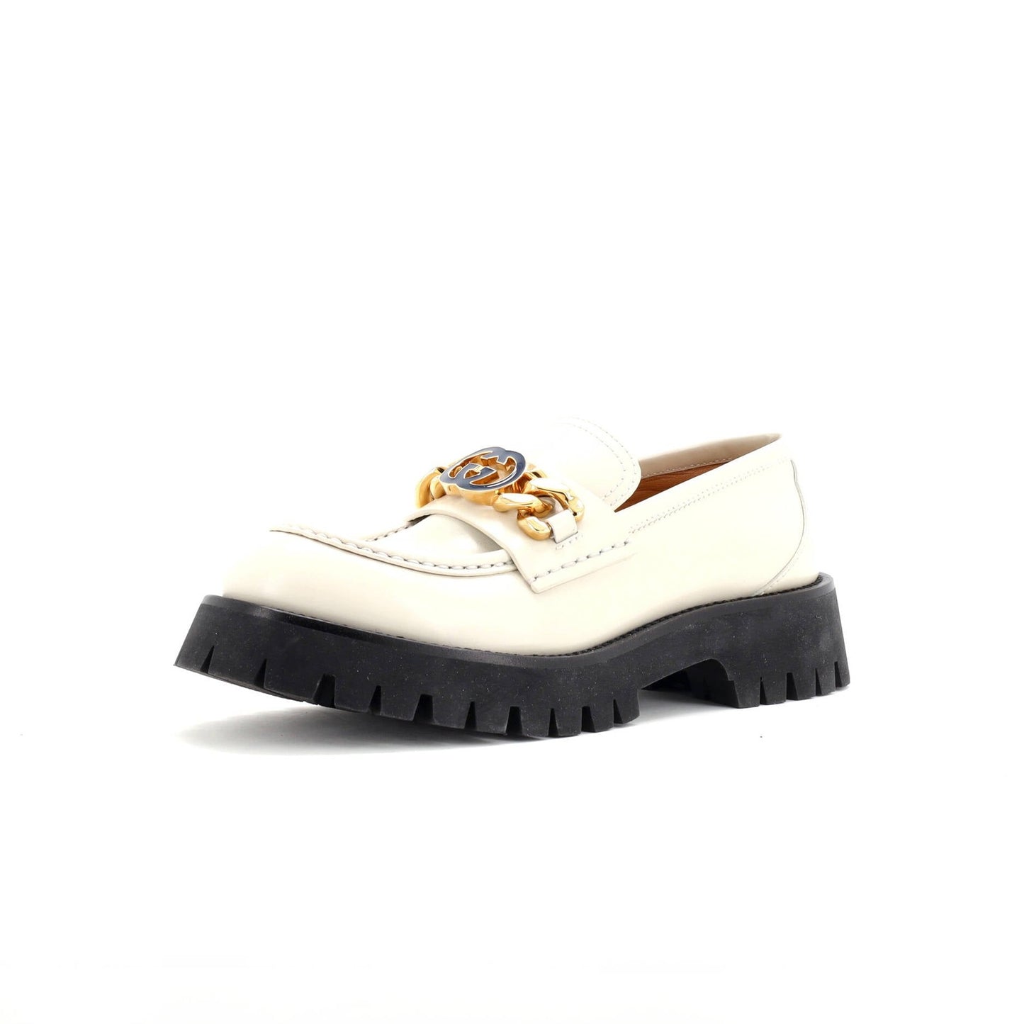 Gucci Men'S Interlocking G Jeanne Loafers Leather