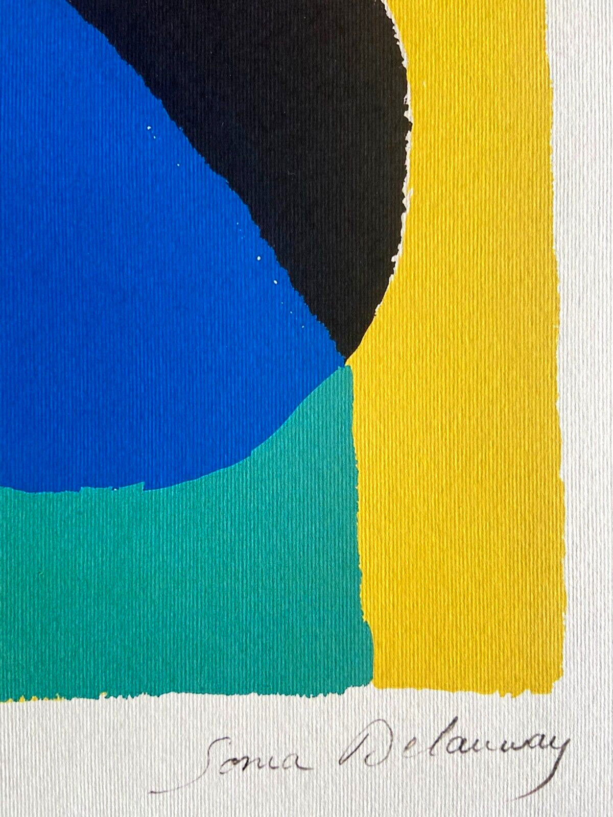 Sonia Delaunay Lithograph Coa Signed Op Numbered By Hand In Pencil