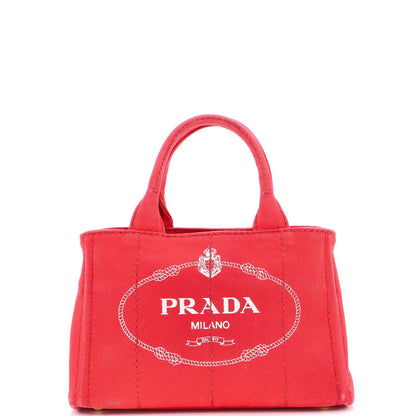 Prada Canapa Tote Canvas Mini