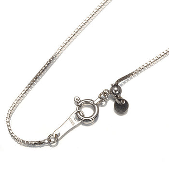 Box Chain Necklace 46Cm 18K 750 White Gold