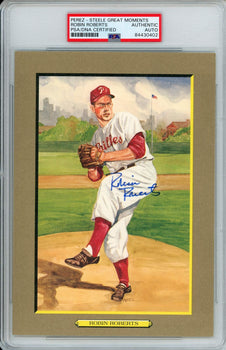 Robin Roberts Autographed Perez Steele Great Moments Post Card (Psa)
