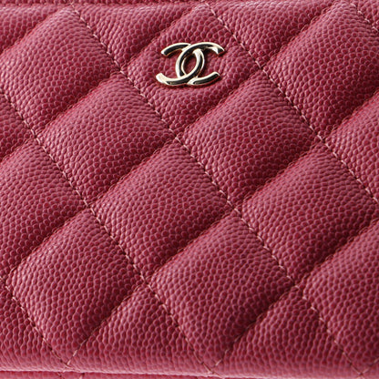 Chanel Classic O Case Pouch Quilted Caviar Mini