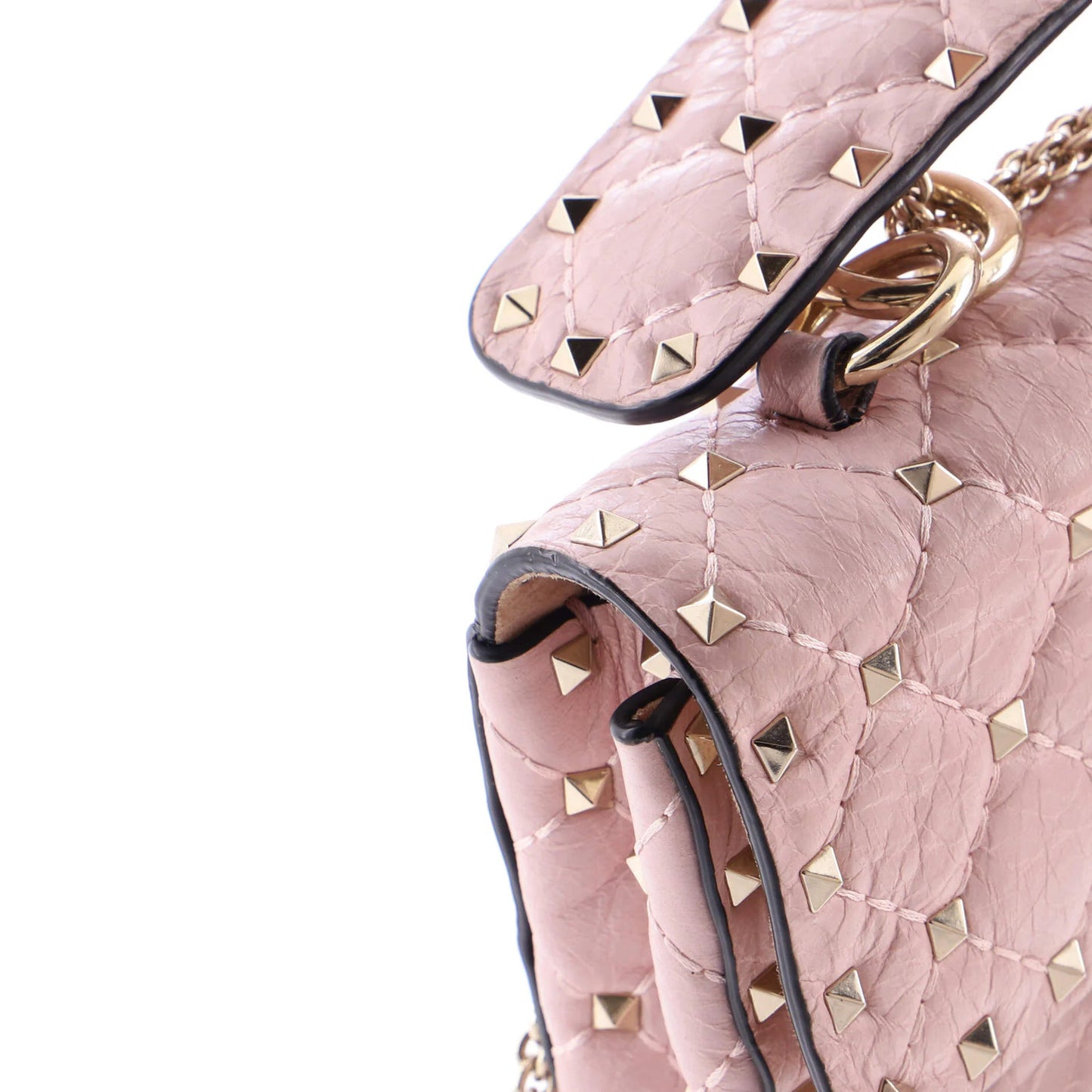 Valentino Garavani Rockstud Spike Flap Bag Quilted Leather Small