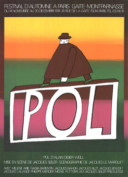 Jean-Michel Folon Pol " Serigraph Surrealism Multicolor Pink G