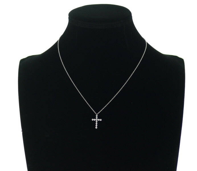 Tiffany&Co. Necklace Jazz Cross Diamond 950 Platinum