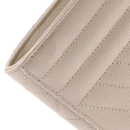 Saint Laurent Classic Monogram Envelope Wristlet Clutch Mixed Matelasse Leather