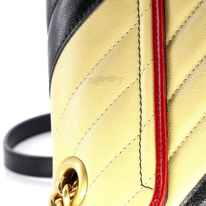 Gucci Gg Marmont Flap Bag Diagonal Quilted Leather Small