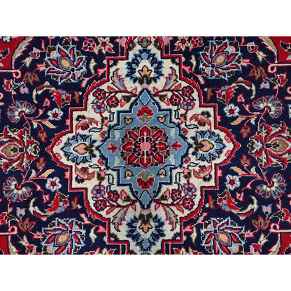 9'6"X13'5" Portia Red Hand Knotted Wool Tribal Floor Vintage Kishoon Rug