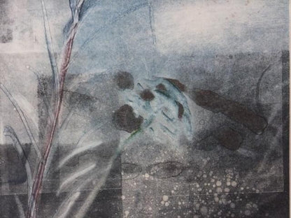 Mary Frank (Uk) Original Monoprint On Wove Signed In Pencil "Flowers Ii" 1984