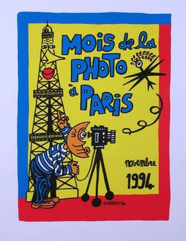 Herve Dirosa Mois De La Photo A Paris 1994 Original Serigraphie Large