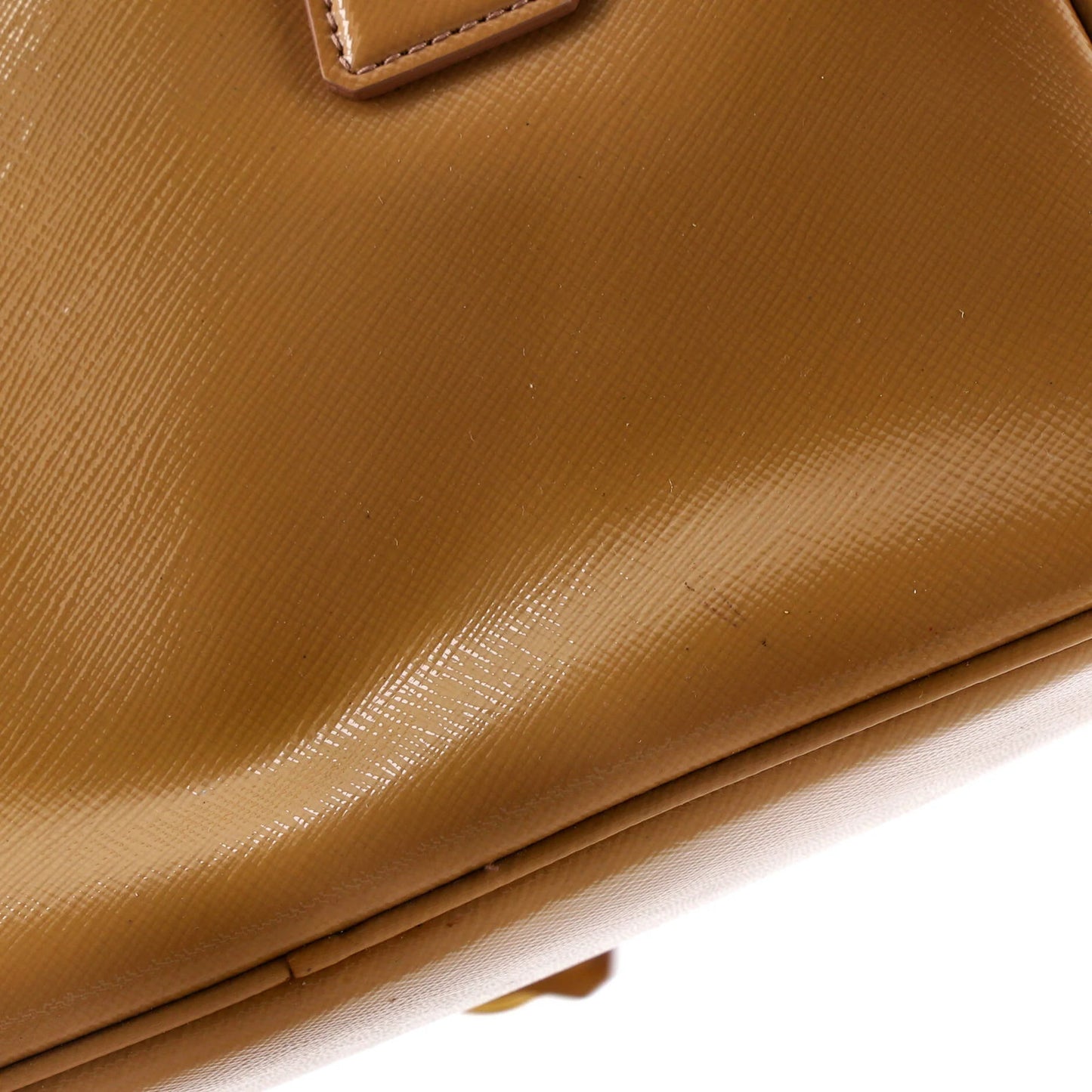 Prada Double Zip Lux Tote Vernice Saffiano Leather Small