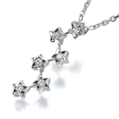 Chanel Necklace Comet Diamond Star 18K 750 White Gold