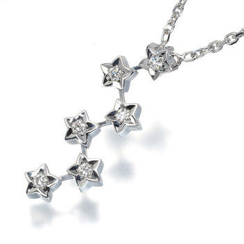 Chanel Necklace Comet Diamond Star 18K 750 White Gold