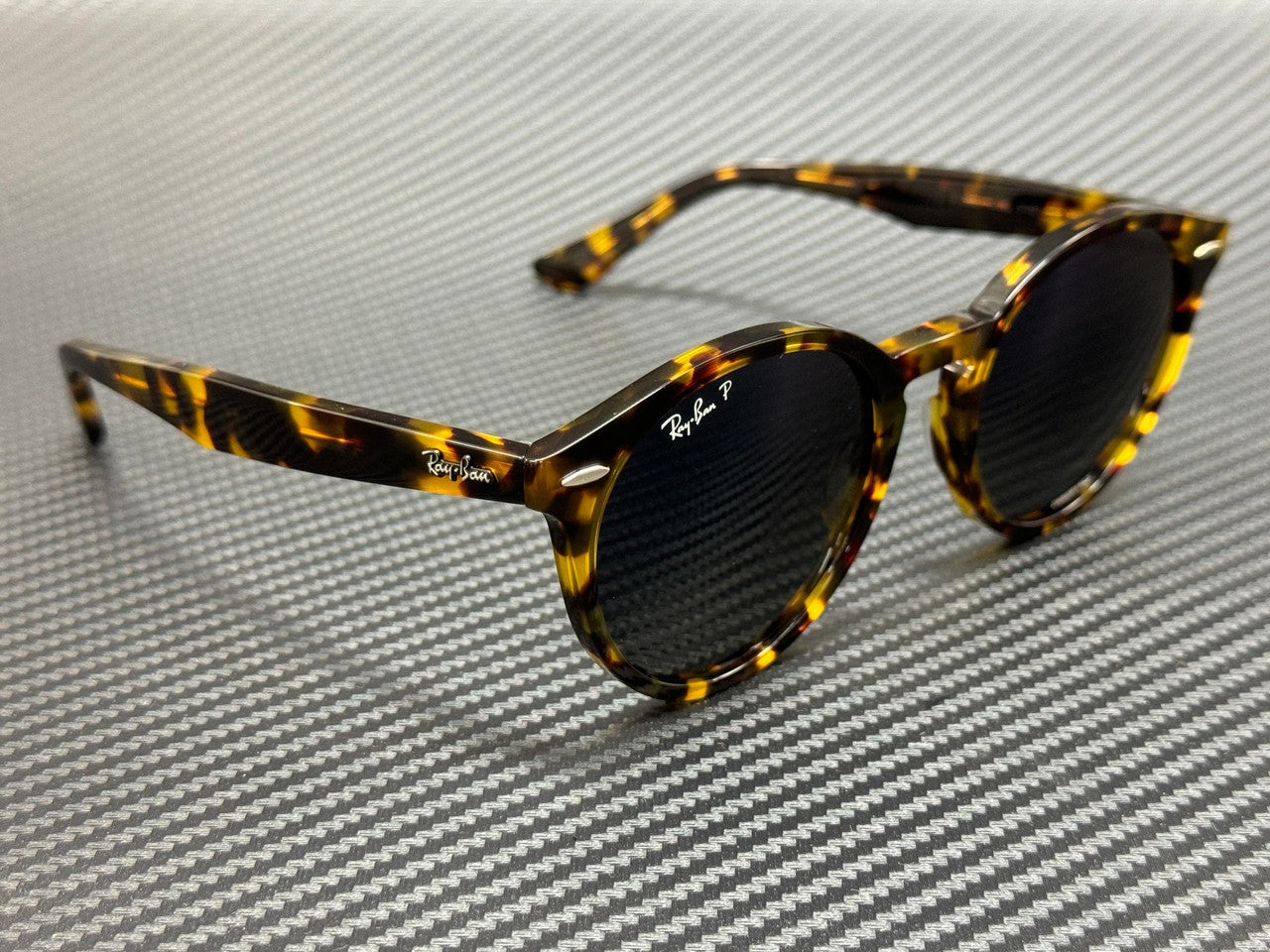 RAY BAN RB7680S 1332GL Yellow Havana Grey Grad Polarized Unisex 51 mm Sunglasses