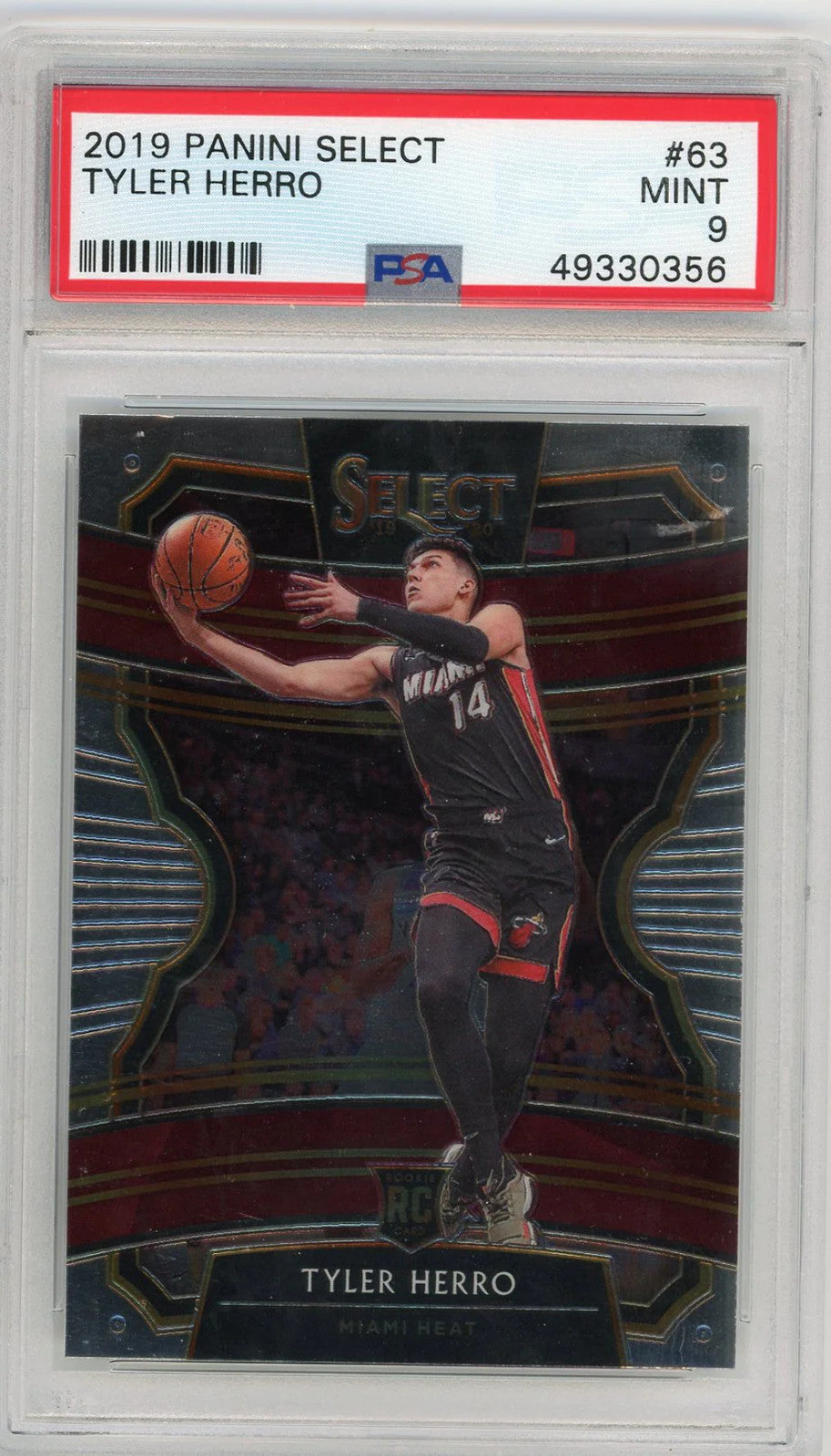 Tyler Herro 2019 Panini Select #63 (Psa Mint 9) Base Rc