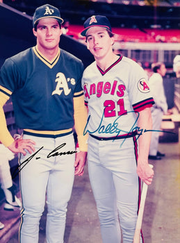 Jose Canseco & Wally Joyner Autographed 8X10 Baseball Photo
