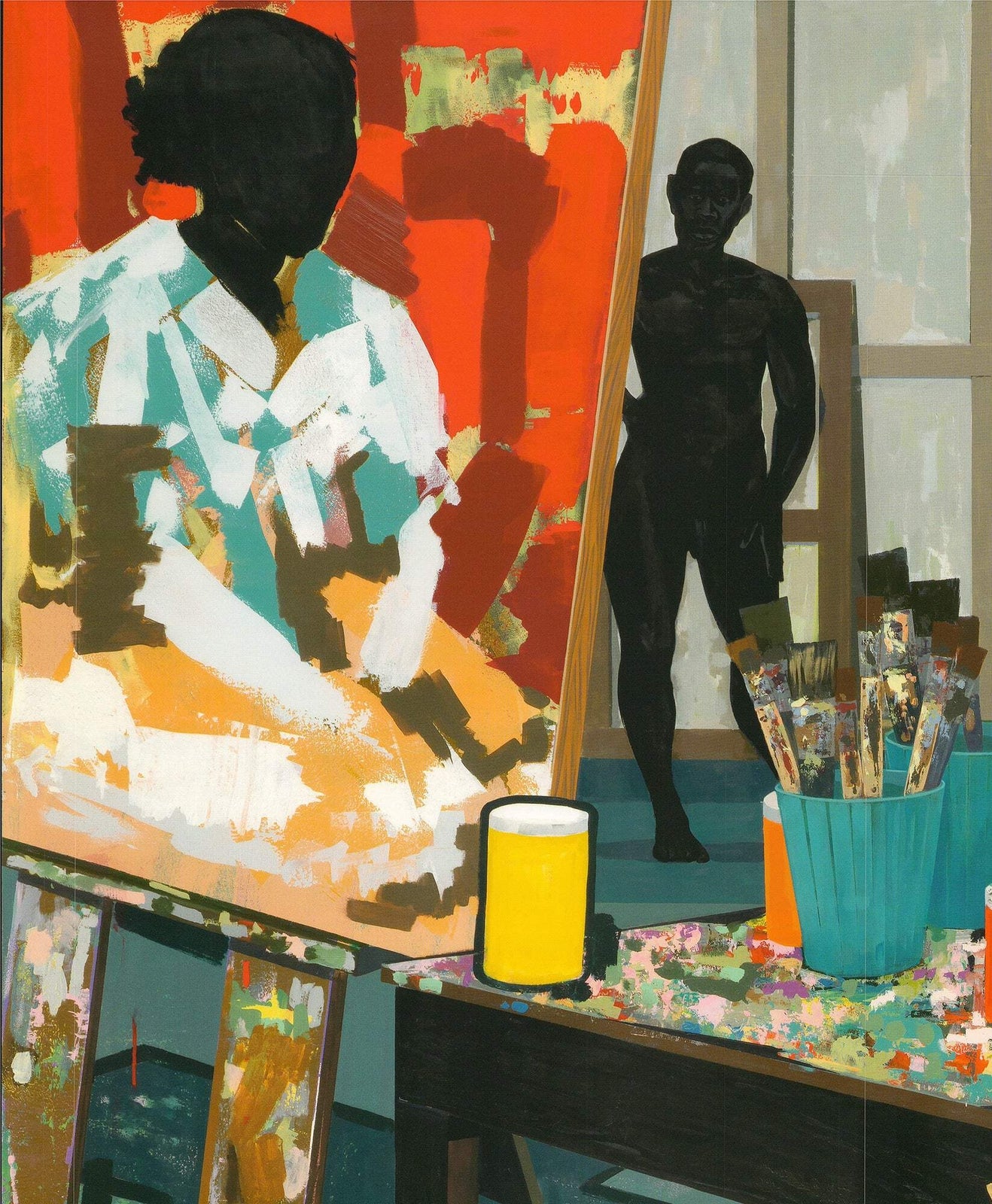 Multicol KERRY JAMES MARSHALL Mastry 26.5" x 32.75" Poster 2016 African American