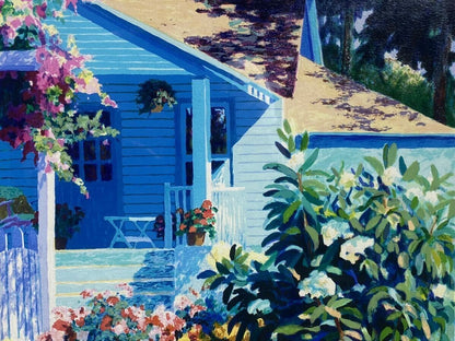 Julian Askins Original Lithograph Art Print Signed Framed "Summer Days"