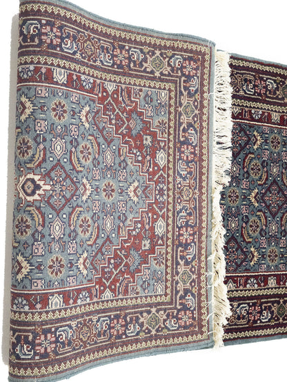 Hand-Knotted Indo-Bidjar Oriental Runner Rug Wool