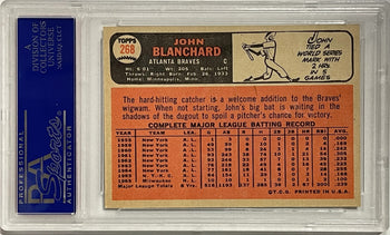 Johnny Blanchard Autographed 1966 Topps Card #268 (Psa)