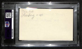 Dutch Lonborg Hof Signed/Inscribed 3X5 Index Card