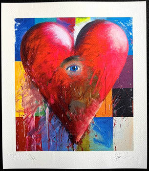 Jim Dine Lithograph Certified Coa Signed In Pen