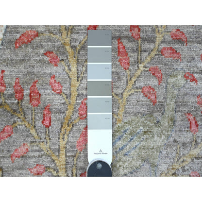 4'2"X20' Fashion Gray Hand Knotted Peshawar Wool Wide Runner Oriental Rug