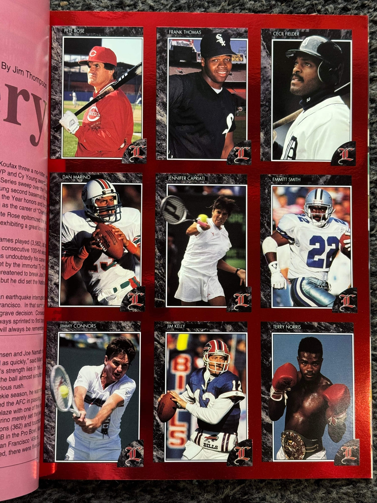 Pete Rose Autographed Legends Sports Memorabilia Program Jan. 1992 (Jsa)