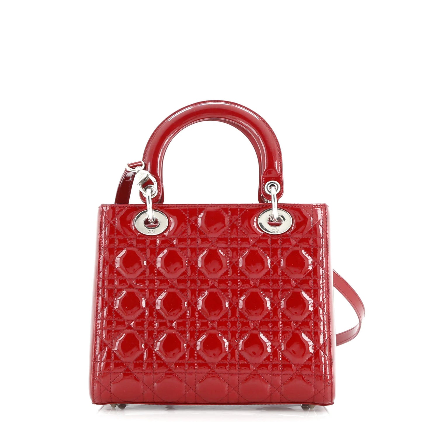 Christian Dior Lady Dior Nm Bag Cannage Quilt Patent Medium