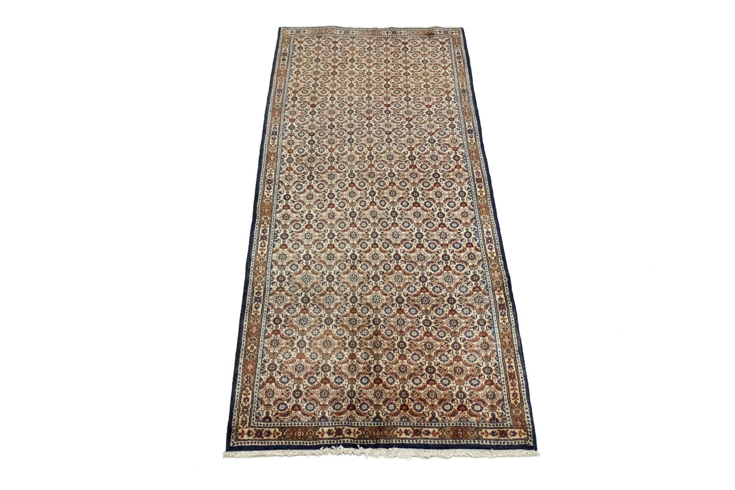 3'4X8'5 Rare Handmade Oriental Runner Rug Allover Design Perfect Home Decor