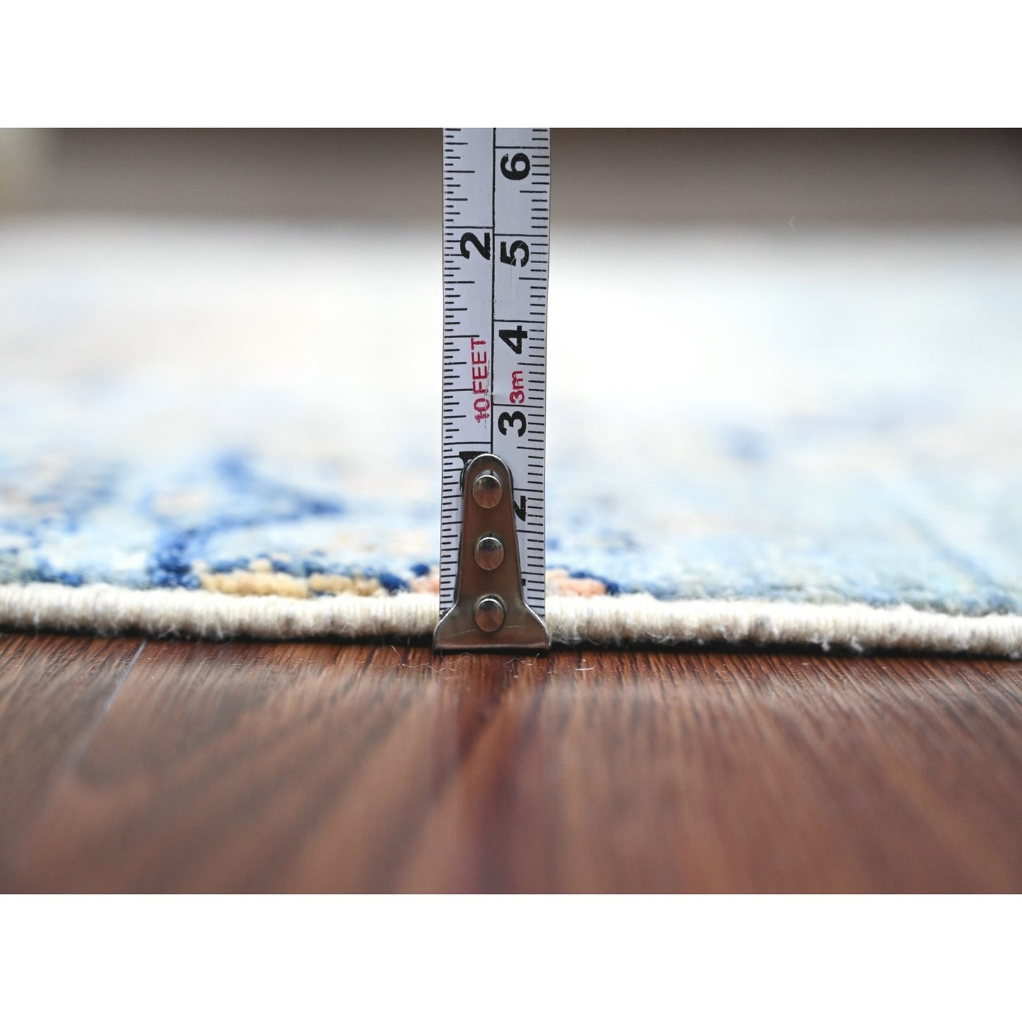 2'10"X9'7" White Kashkuli Animal Figurines Wool Hand Knotted Runner Rug