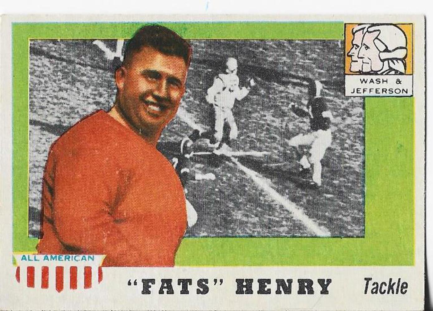 Fats Henry 1955 All American Card (Near Mint)