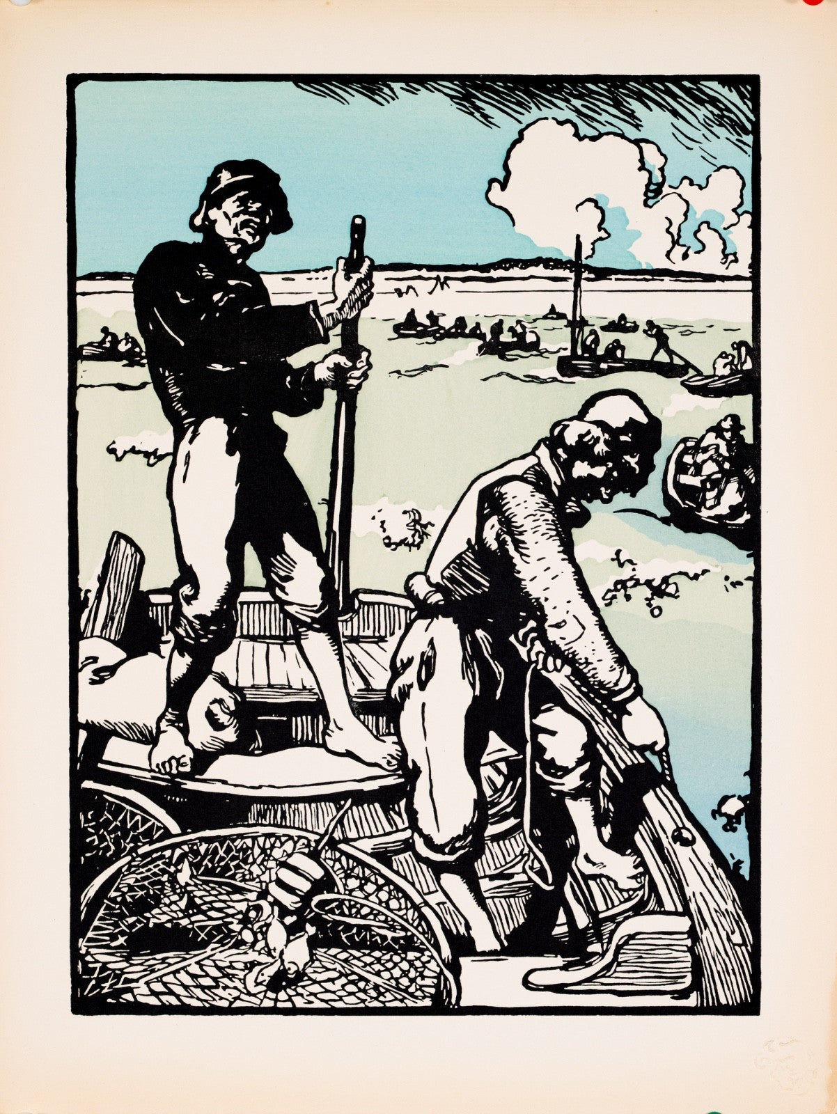 Auguste Lepere Loups De Mer 1897 Lestampe Moderne Lithograph