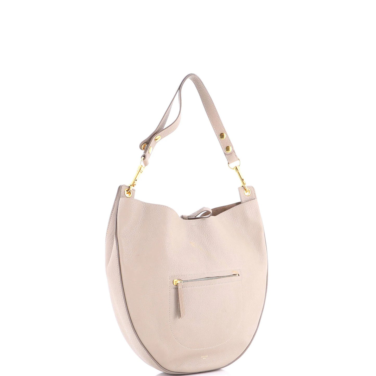 Celine Trotteur Pocket Hobo Grainy Leather Medium