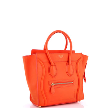 Celine Luggage Bag Smooth Leather Micro