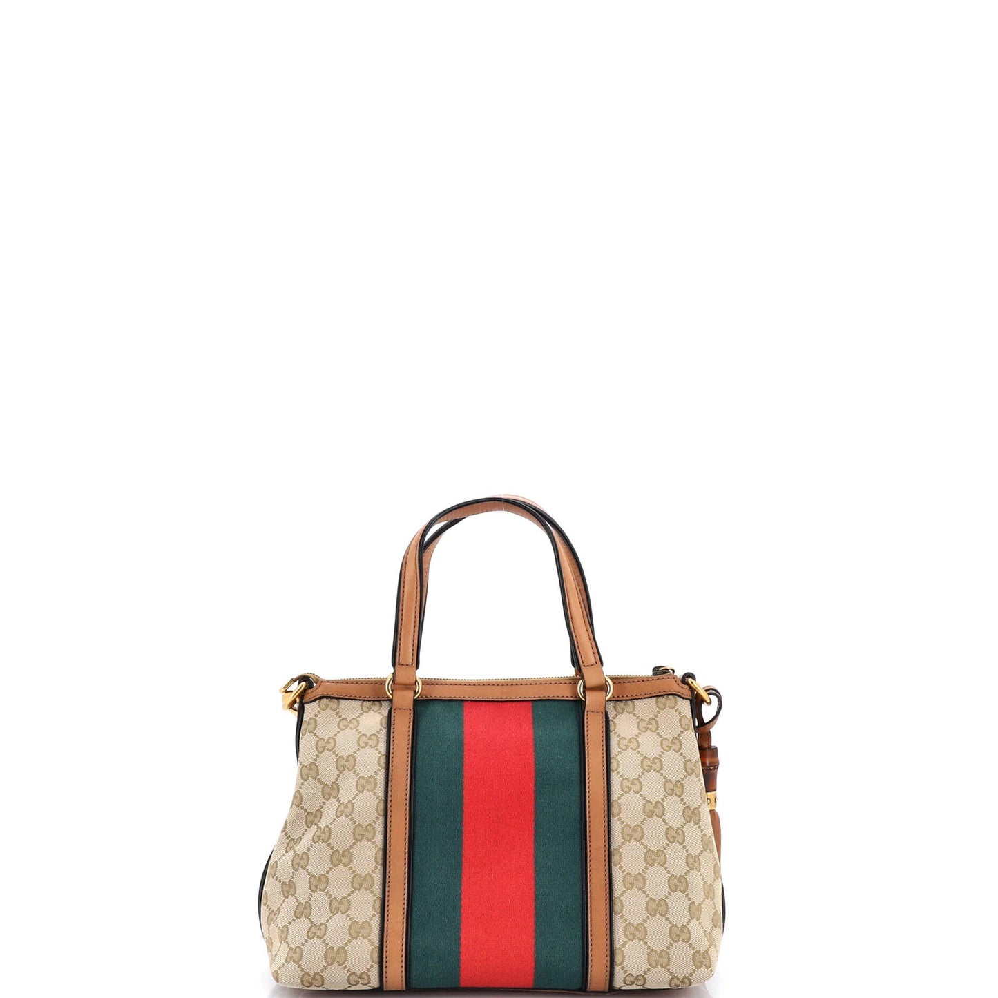 Gucci Rania Convertible Top Handle Bag Web Gg Canvas Small