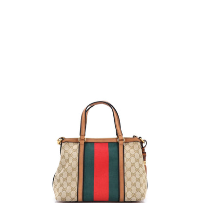 Gucci Rania Convertible Top Handle Bag Web Gg Canvas Small