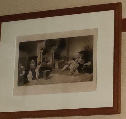 Antique 1886 Etching Boccaccio After Amos Cassioli By J.S. King  Gebbie & Co.